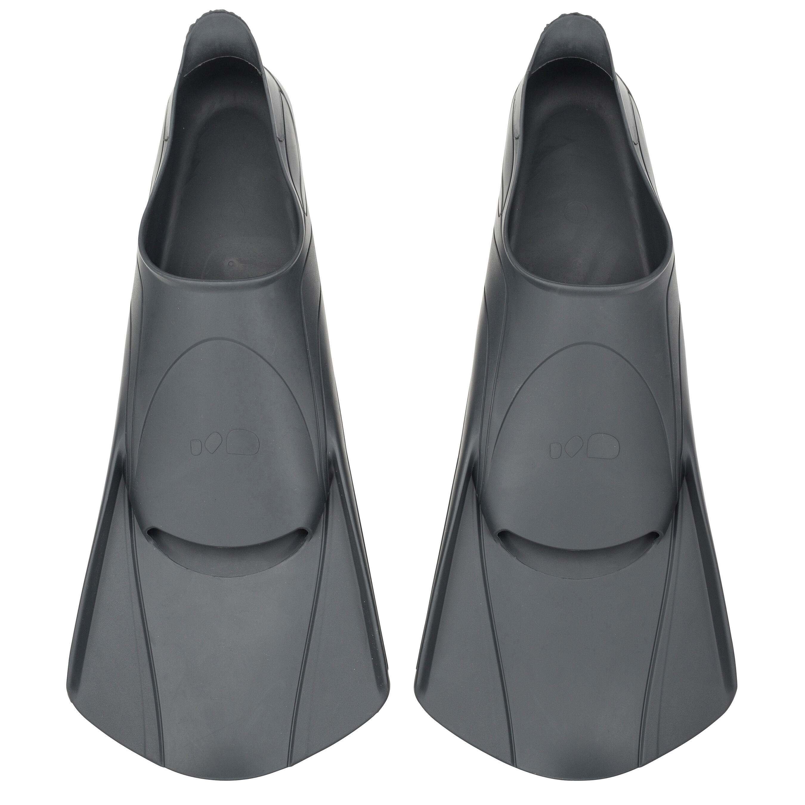Short Swim Fins Easyfins 100 Grey Dark grey Nabaiji Decathlon