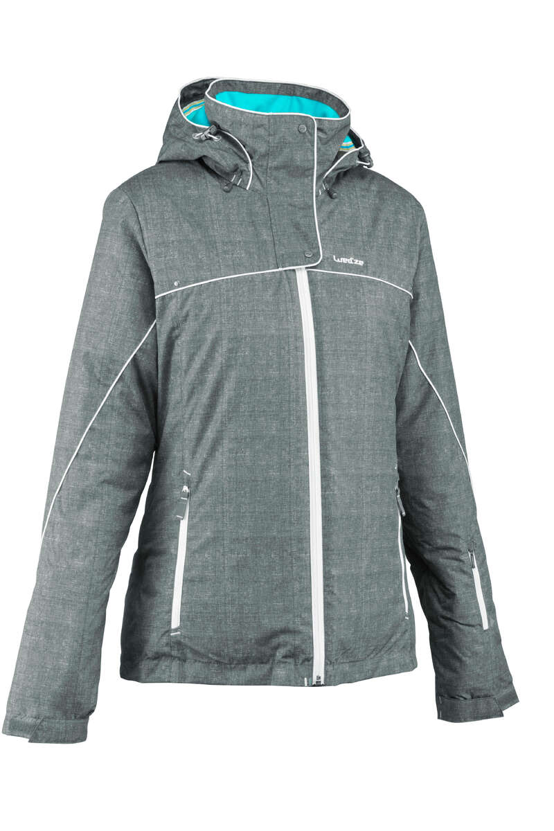 WOMEN'S CLOTHING BEGINNER SKIERS - SLIDE 300 WOMEN'S SKI JACKET - GREY WEDZE