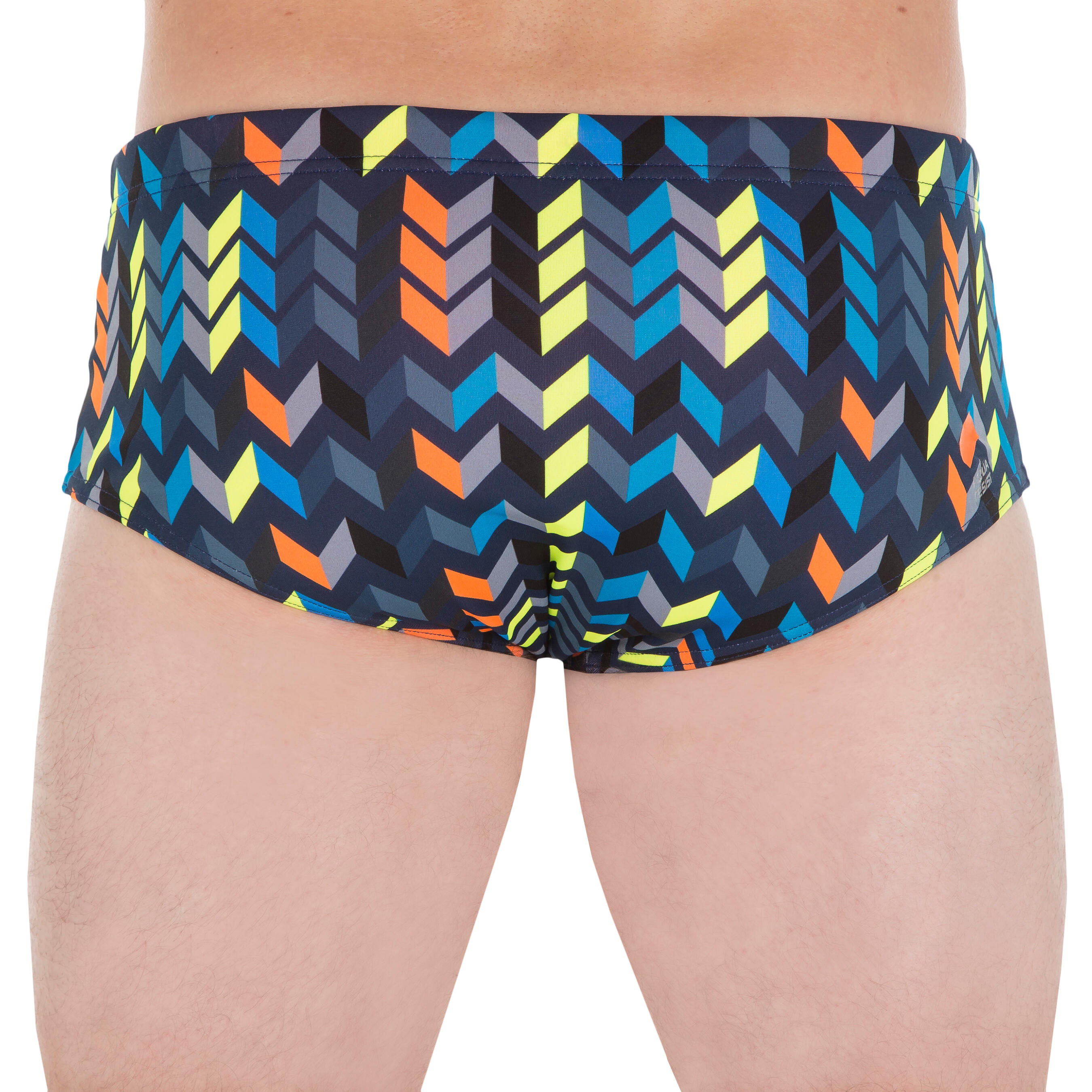 B-Strong Men's Swim Briefs Swimming Trunks - Zig Orange 4/6