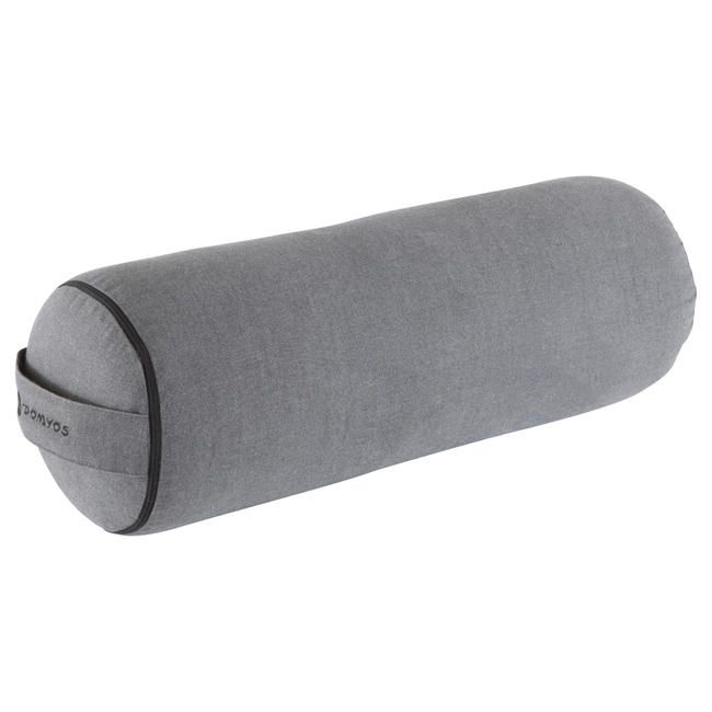 Organic Cotton Yoga Bolster Cushion Mottled Grey
