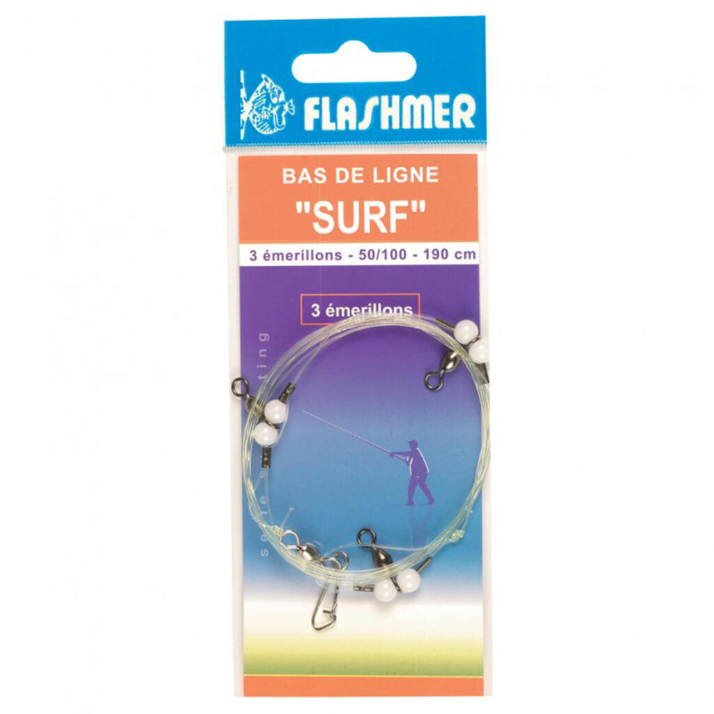 SURF LEADER 3 SWIVELS SURFCASTING FISHING LEADER