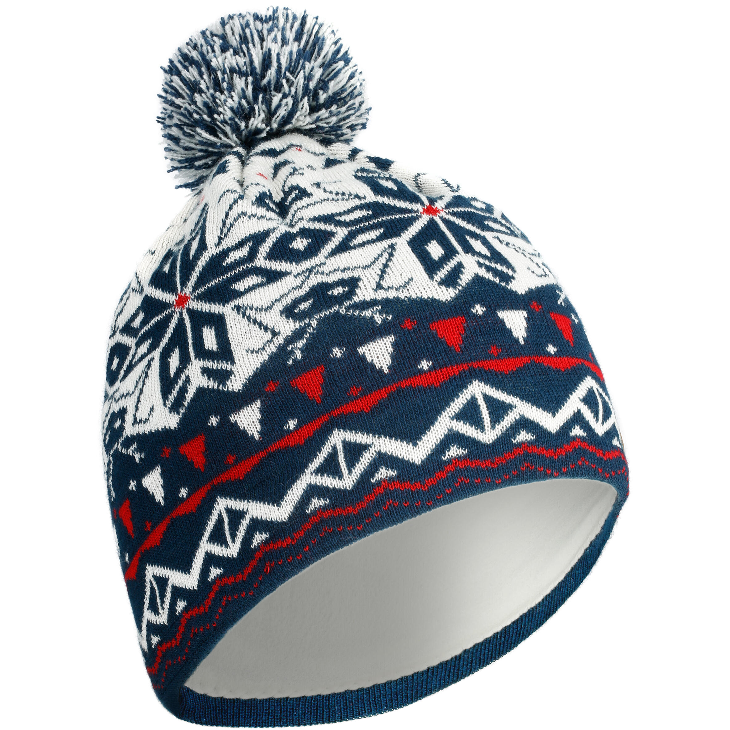 white ski hat