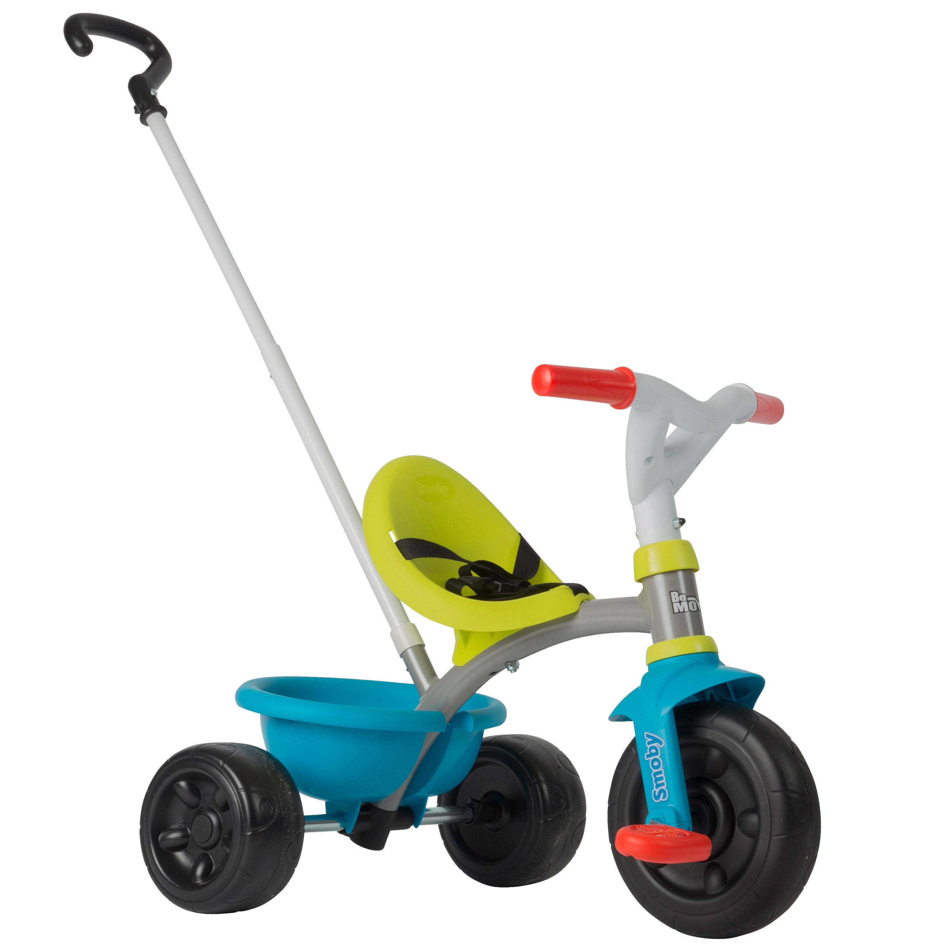 Driewieler met duwstang Be Move blauw/groen | SMOBY | Decathlon.nl