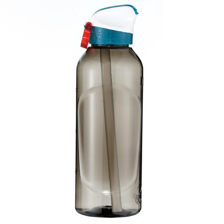 900 Hiking Flask instant opening with straw, 0.8 litre plastic (Tritan) - Black