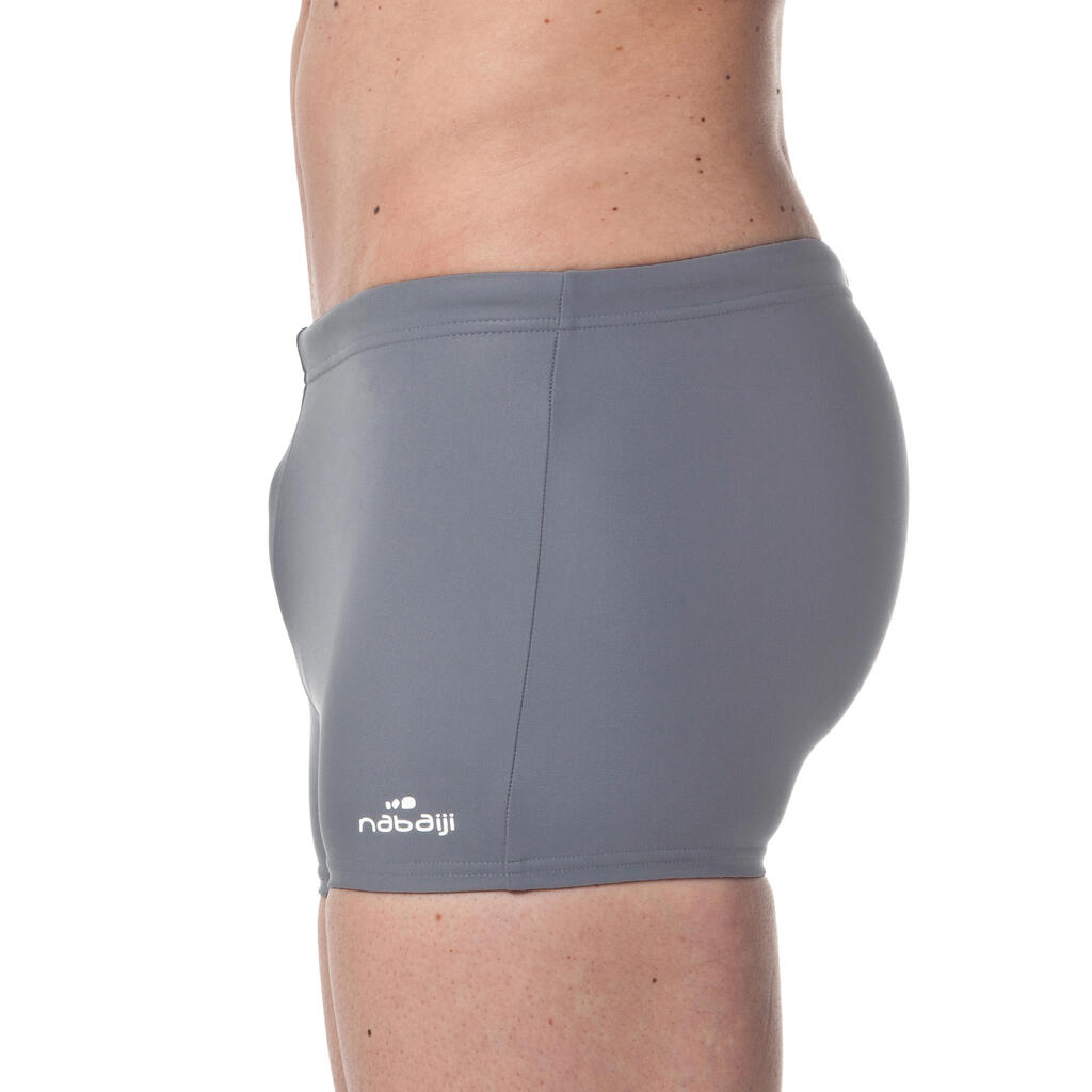 MEN'S SWIMMING BOXERS SHORTS 100 BASIC - GREY