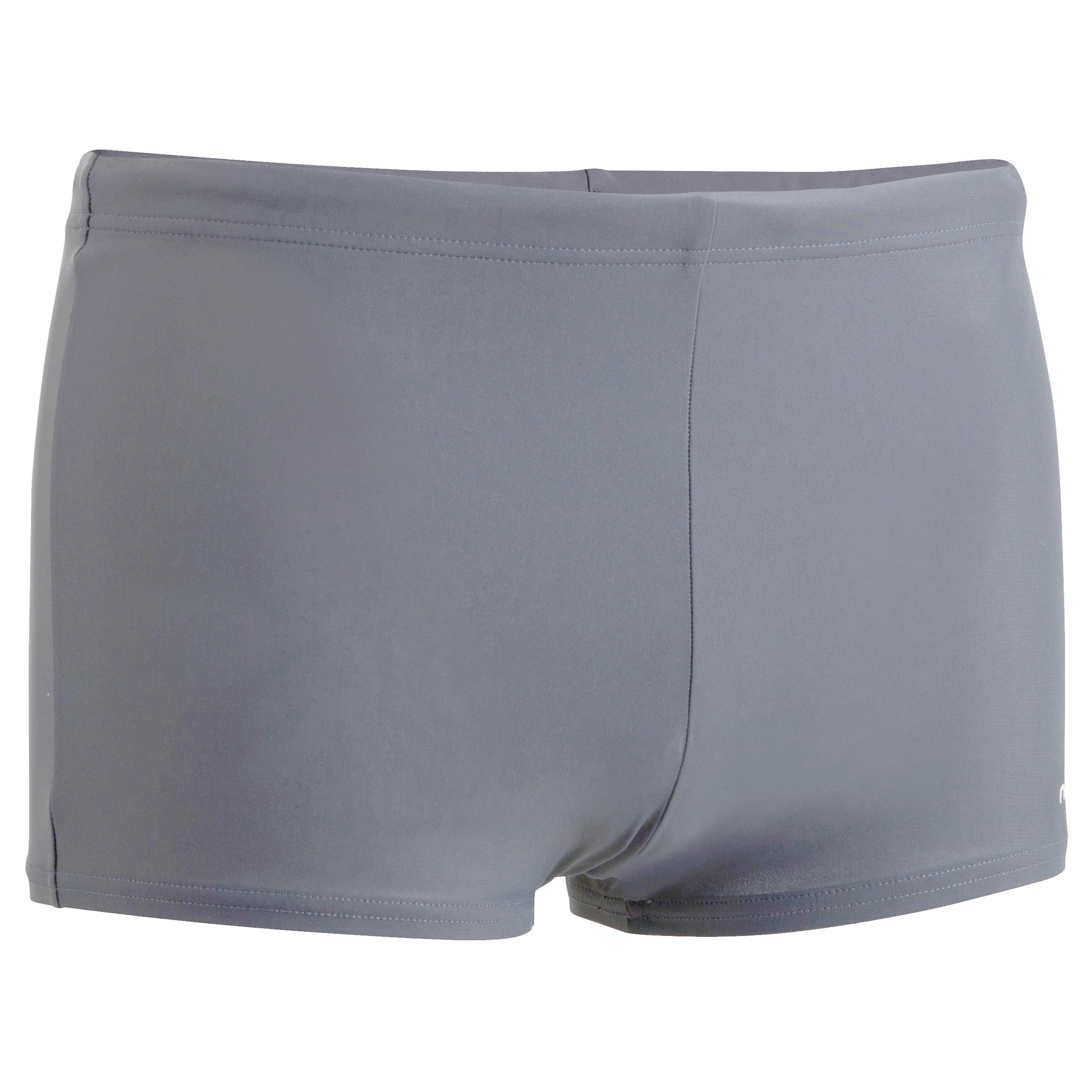 100 MEN'S BOXER SWIMMING SHORTS - BASIC GREY - NABAIJI