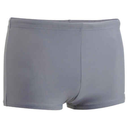 MEN'S SWIMMING BOXERS SHORTS 100 BASIC - GREY