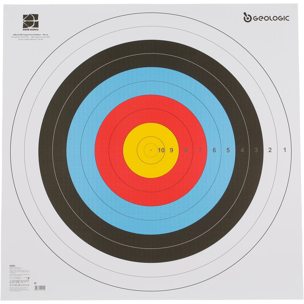 5 МИШЕНИ ЗА СТРЕЛБА С ЛЪК, 80 X 80 СМ