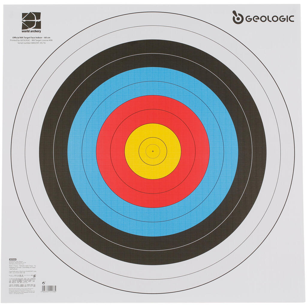 5 Scheibenauflagen Bogensport 60 × 60 cm 