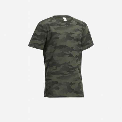 
      Junior Country Sport Short-Sleeved Cotton T-Shirt - 100 Green Half-Tone Camoufla
  