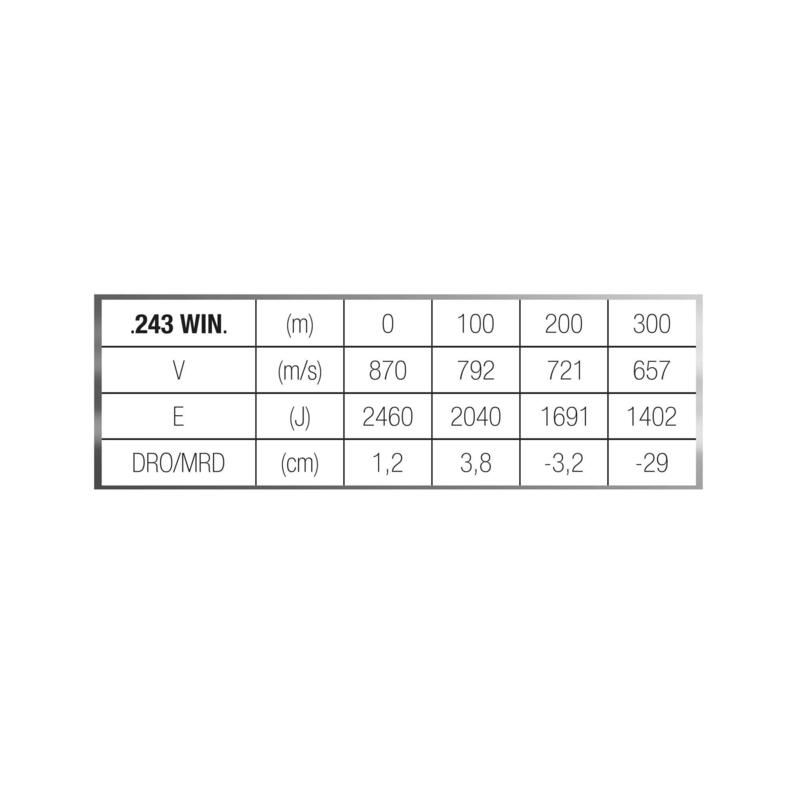 Bala 243 Winchester 6,5 G/100 GRS X20