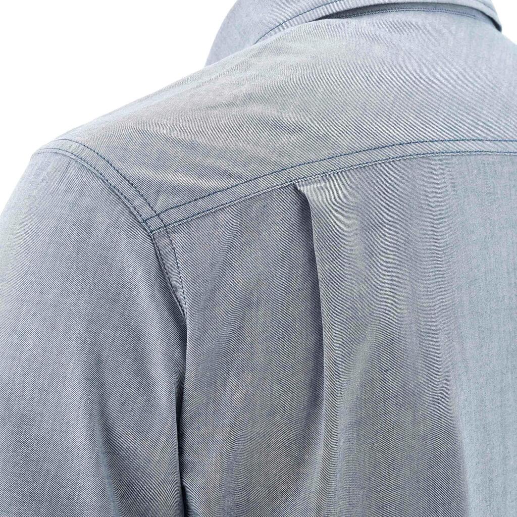 Backpacking-Hemd Travel 100 Warm Herren blau