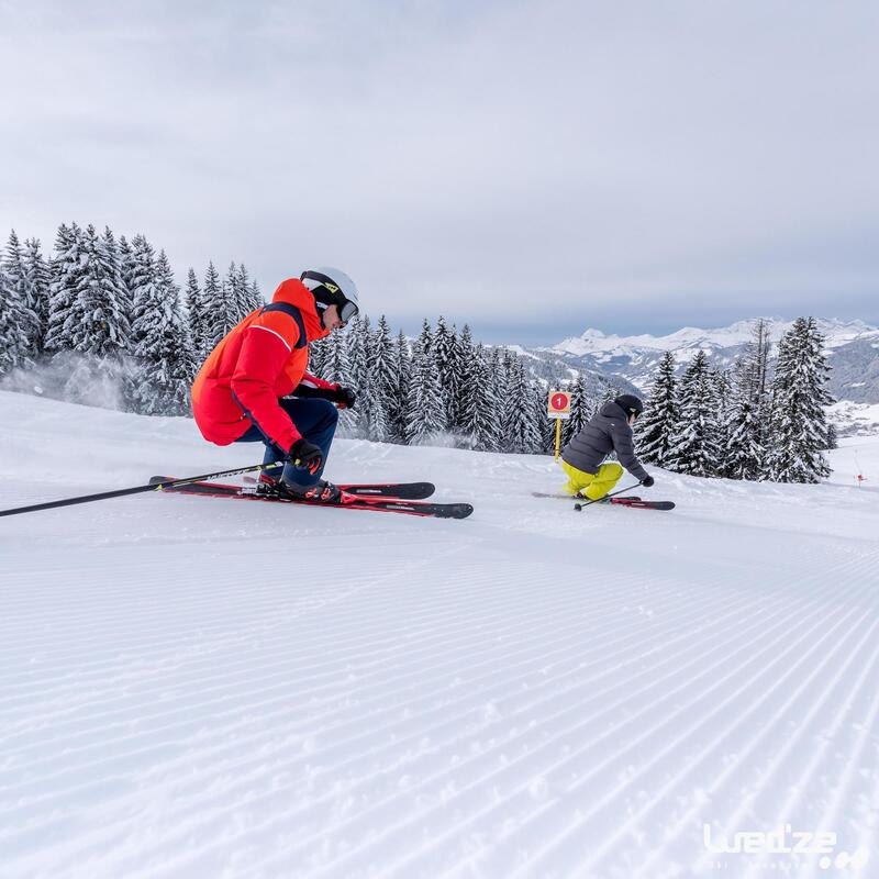 SKI DE PISTE HOMME AVEC FIXATION BOOST 300 ARCHTEC ROUGE ET NOIR