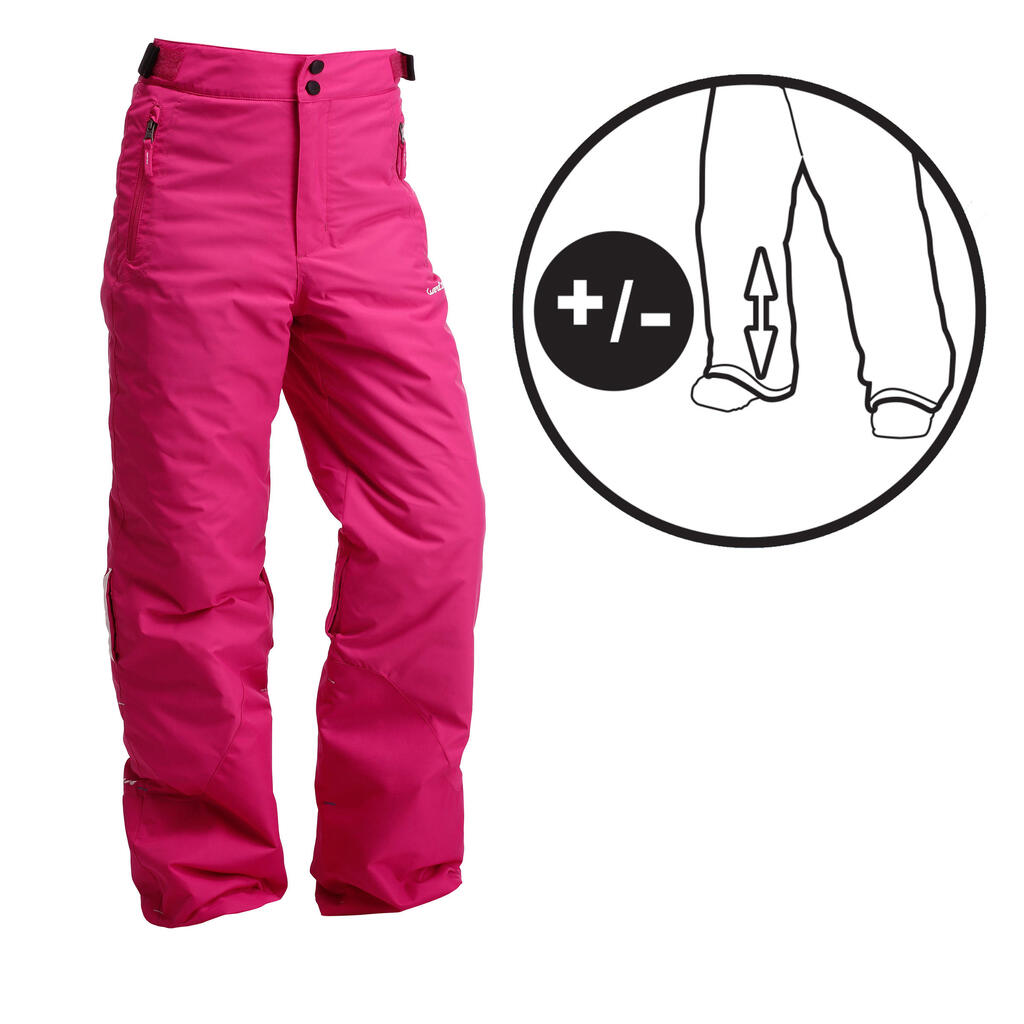 Ski-p 500 pnf kids' ski trousers - pink