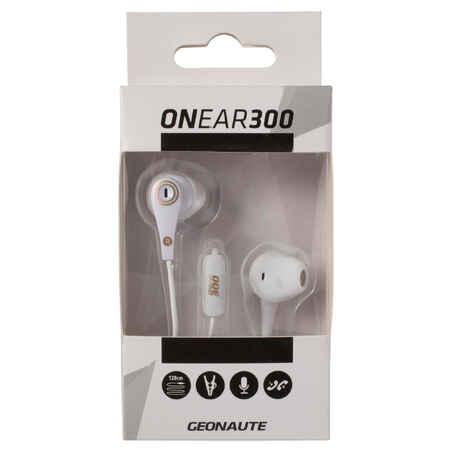 ONear 300 Wired Sports Earphones with Micro - White Leather