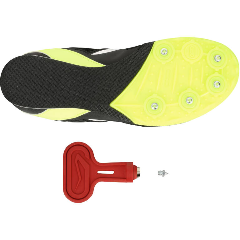 CHILDREN'S ATHLETICS SPIKED SHOES MULTI-PURPOSE BLACK YELLOW