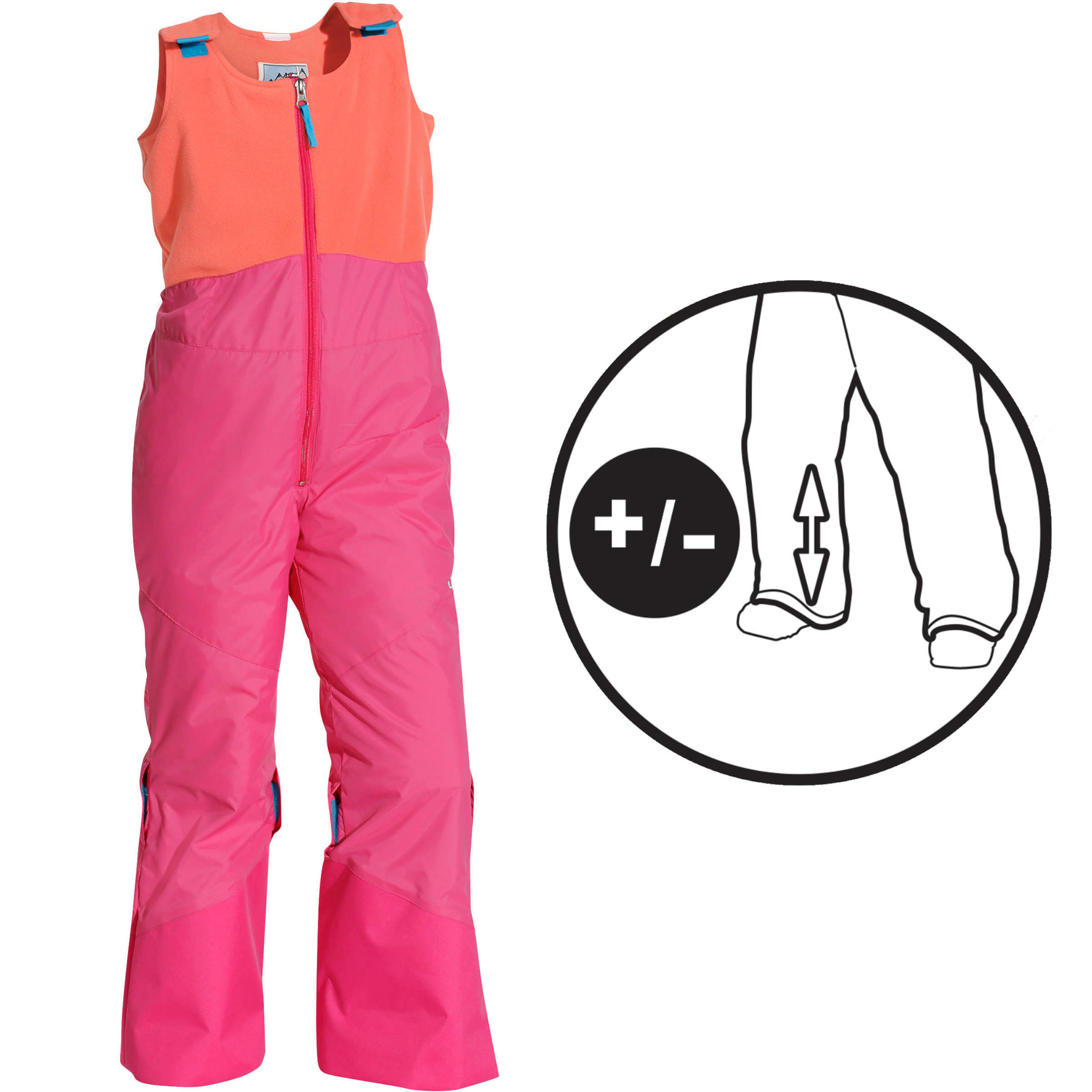 Foto van Wed'ze Kinder skibroek 300 Pull'nFit