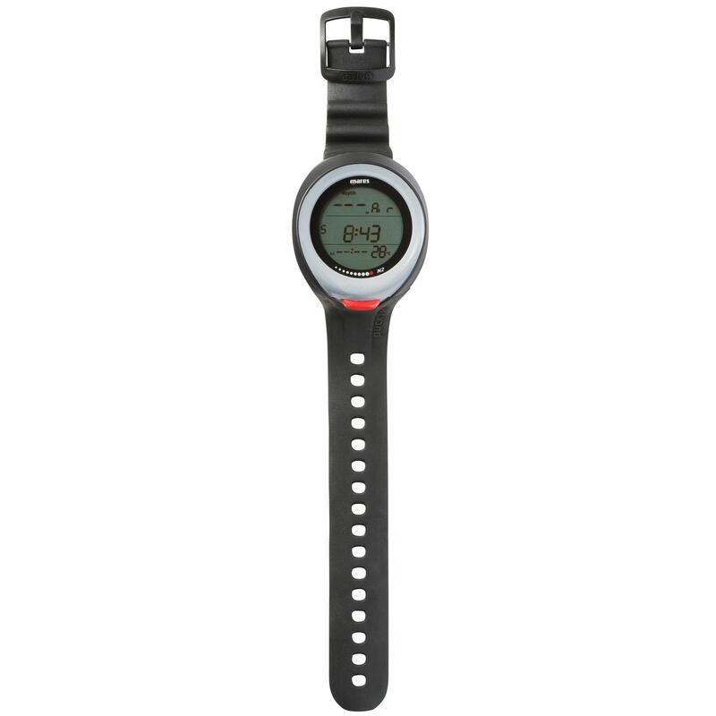 Reloj Ordenador De Buceo Mares Puck Pro gris (pulsera negra, esfera gris)