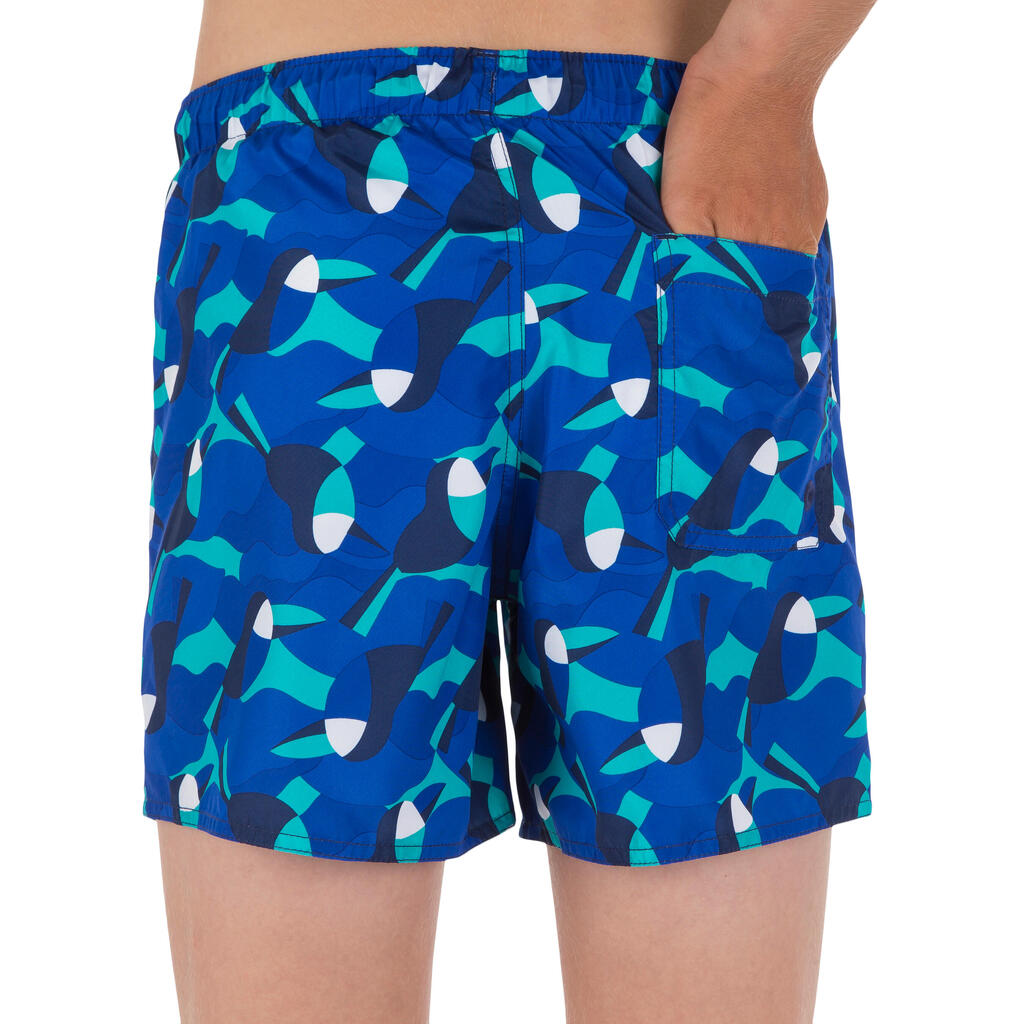 Joko Boys' Short Boardshorts - Birds Blue