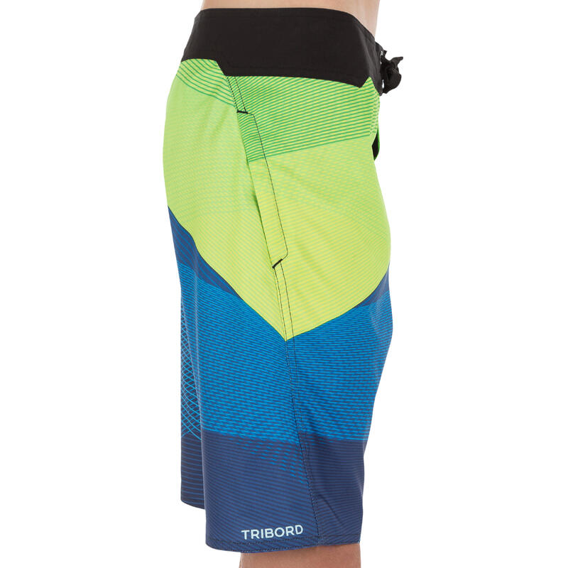 Boardshort long garçon Lafitenia tension vert