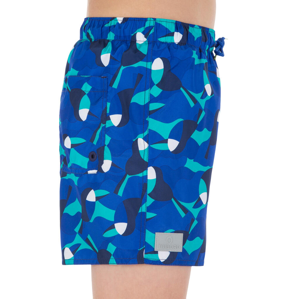 Joko Boys' Short Boardshorts - Birds Blue