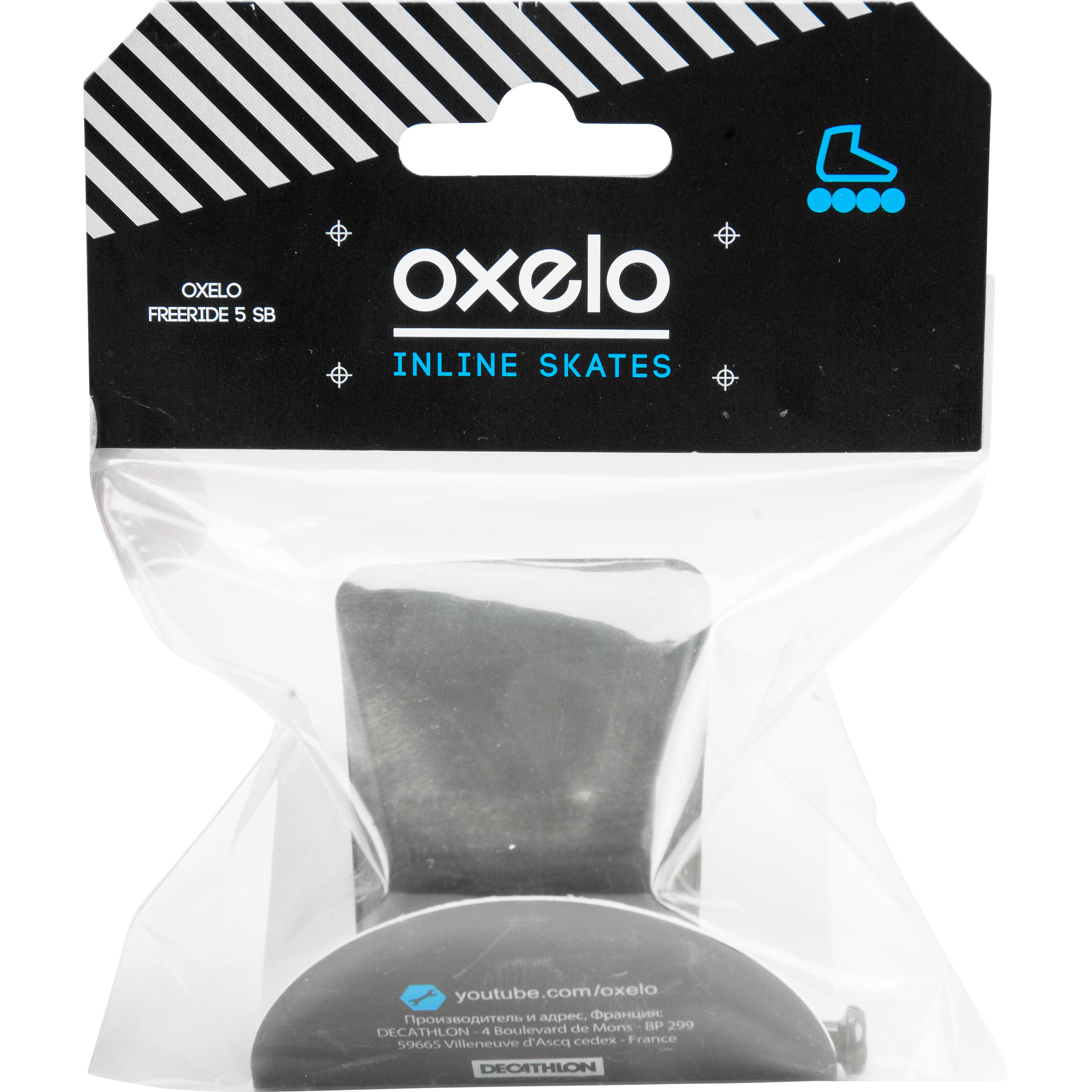 Inline Skate Brake Pad x1 Freeride MF 500 black Oxelo Decathlon