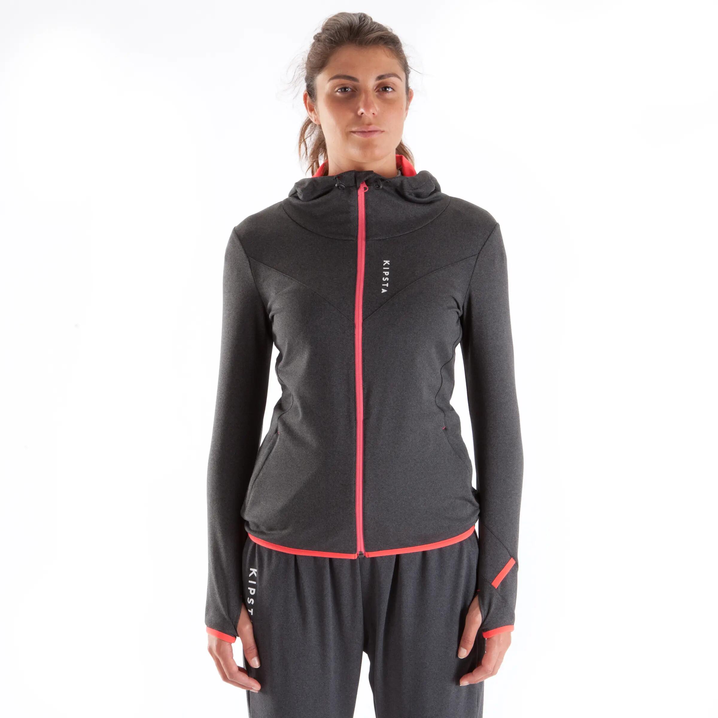 T500 Women's Football Jacket - Grey Nectarine 2/17