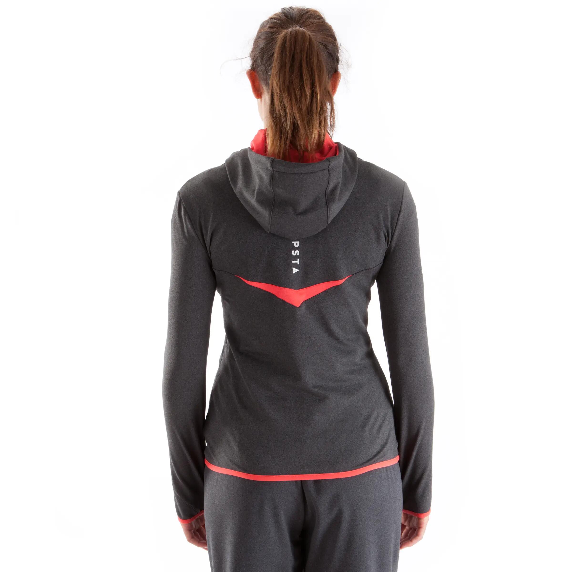 T500 Women's Football Jacket - Grey Nectarine 4/17