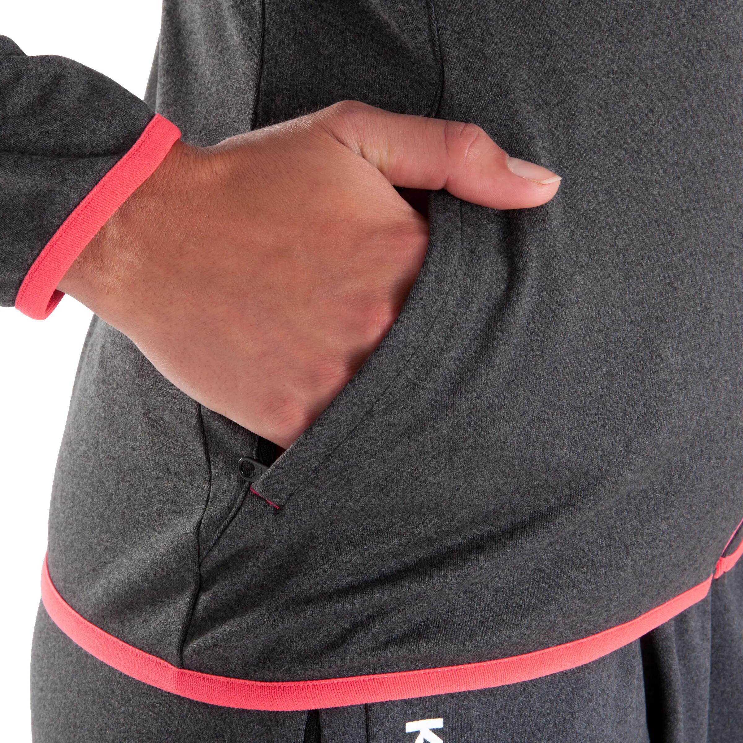 T500 Women's Football Jacket - Grey Nectarine 11/17