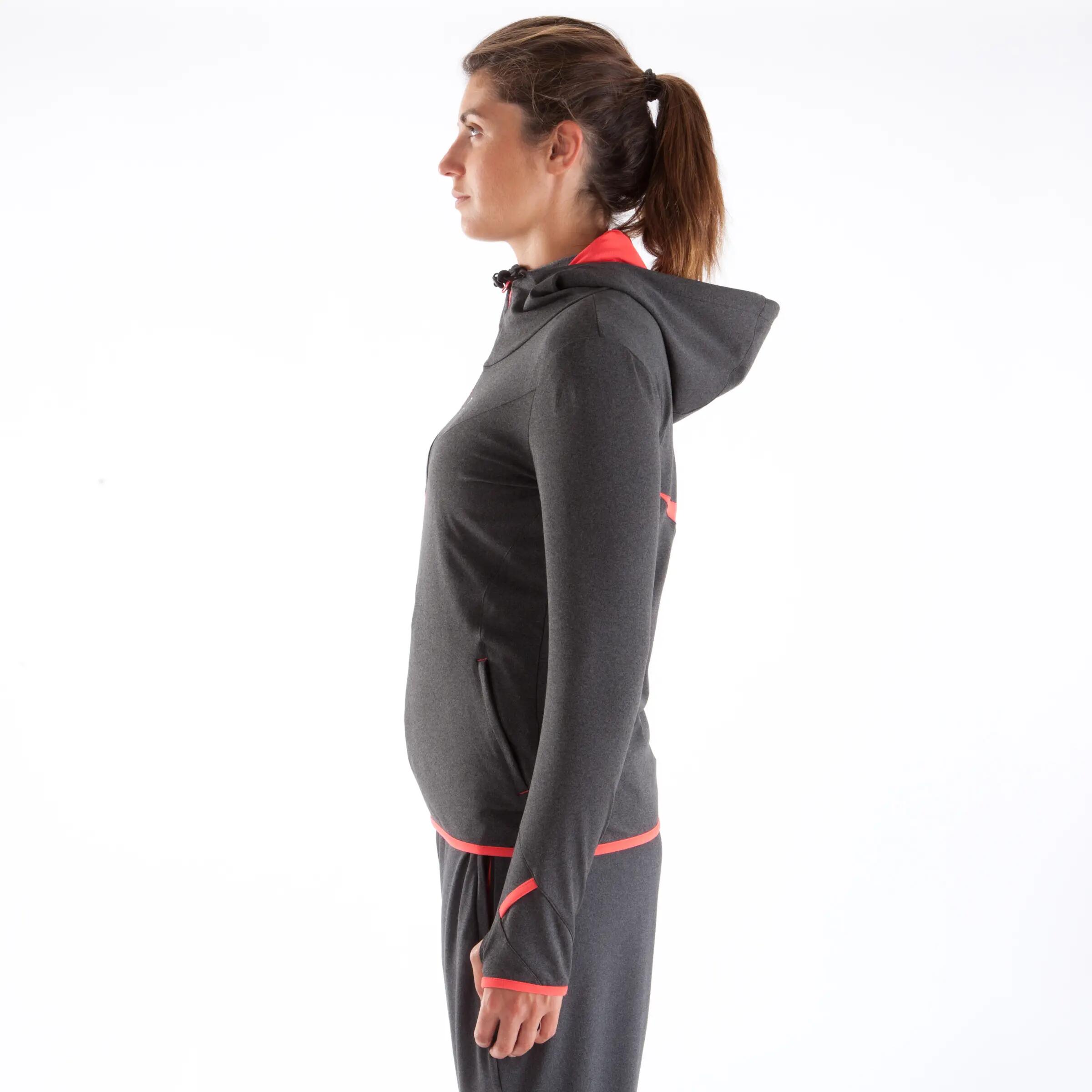 T500 Women's Football Jacket - Grey Nectarine 5/17
