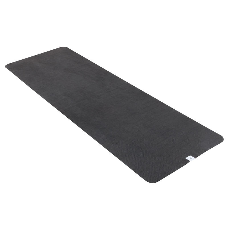 Non Slip Yoga Towel Grey Blue Domyos By Decathlon