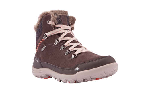 
      SH500 Women's Warm and Waterproof Snow Hiking Shoes - Brown
  