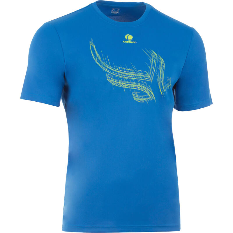 T-Shirt Soft 100 Tennisshirt Herren blau