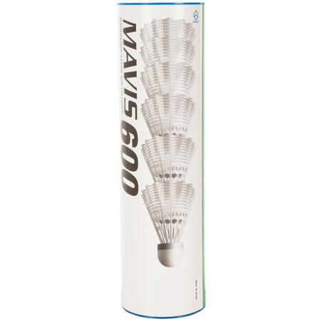 Badmintonboll i plast 6-pack YONEX MAVIS 600 vit