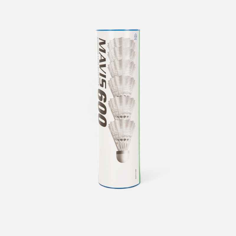 Shuttlecocks Mavis 600 Federbälle Kunststoff 6er-Dose weiss Shuttlecocks Mavis 600 Federbälle Kunststoff 6er-Dose weiss