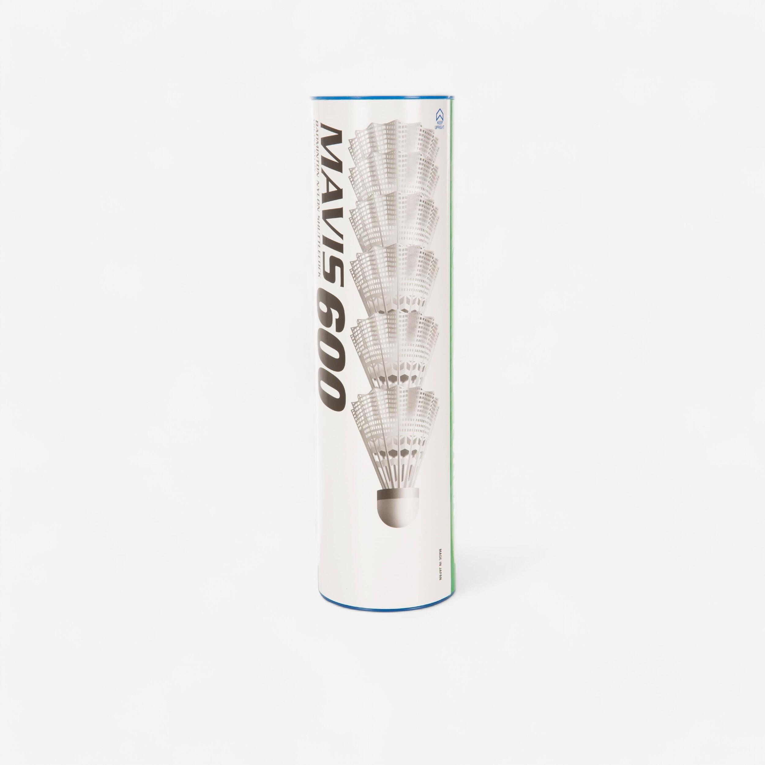 FLUTURAȘ DE BADMINTON DIN PLASTIC YONEX MAVIS 600 x 6 - ALB