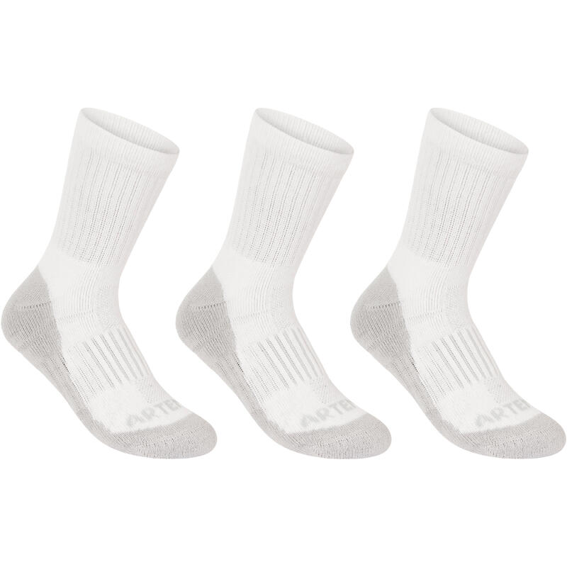 RS 500 Junior High Sports Socks Tri-Pack - White