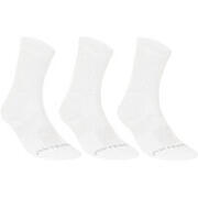 CALCETINES LARGOS DE DEPORTE ADULTO ARTENGO RS 500 BLANCO LOTE DE 3 PARES