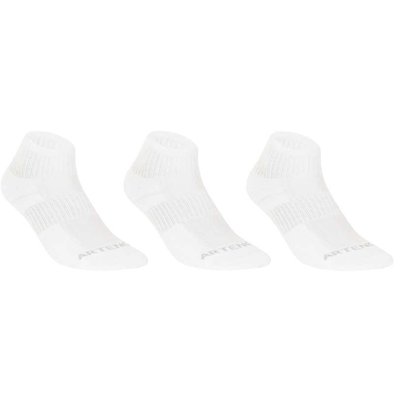 ARTENGO Mid Tennis Socks RS 500 Tri-Pack - White | Decathlon