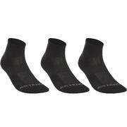 CALCETINES DE DEPORTE ADULTO ALTURA MEDIA RS 500 NEGRO PAQUETE DE 3 PARES