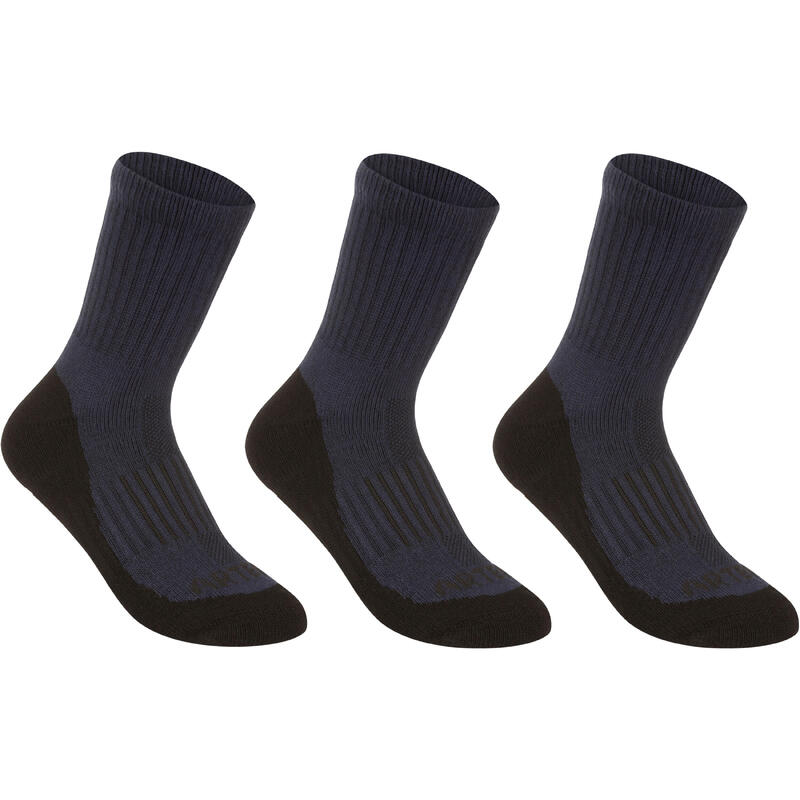 Tennissocken RS 500 High Kinder 3er-Pack marineblau