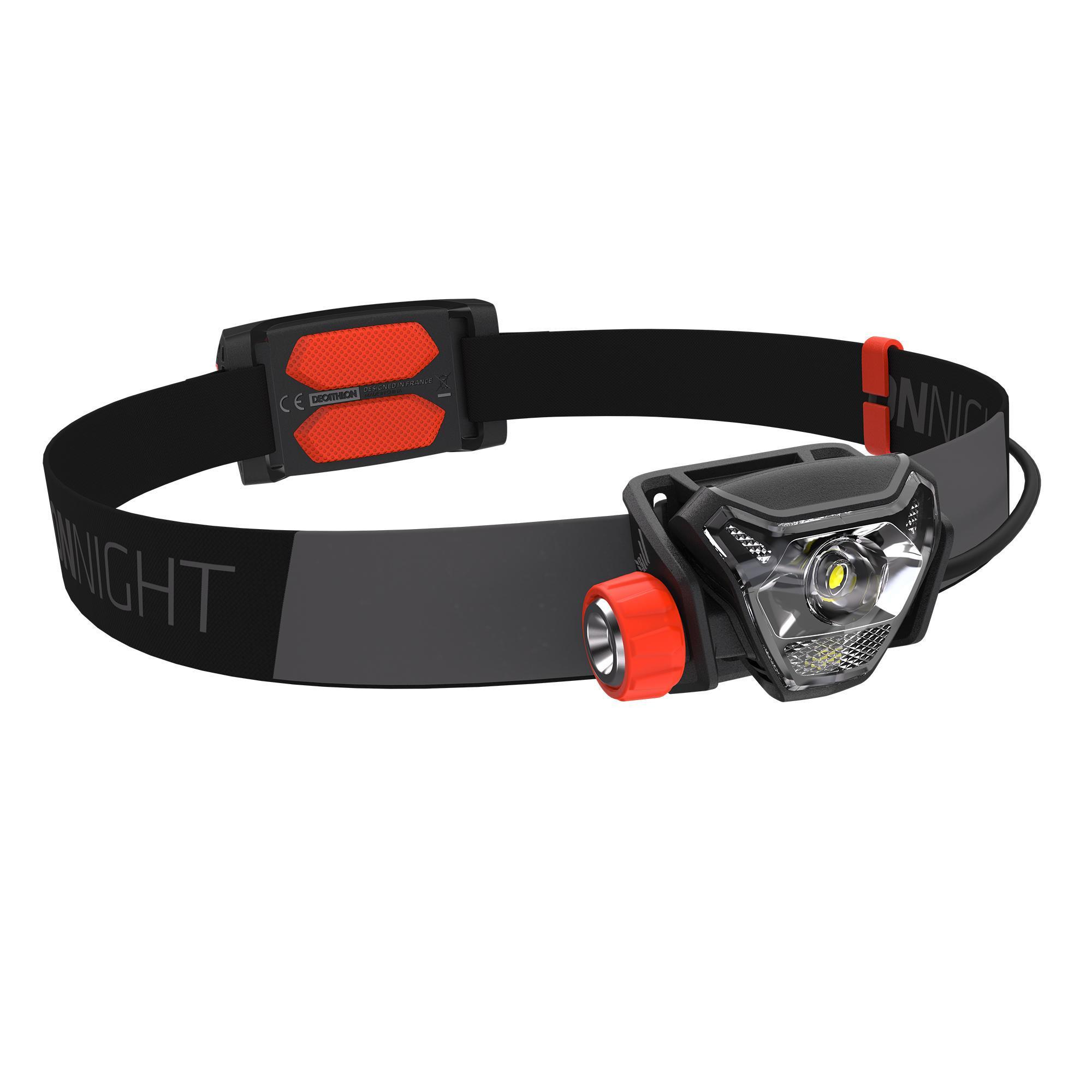 LAMPE FRONTALE DE TRAIL RUNNING ONNIGHT 710 NOIR ET ORANGE 300 LUMENS