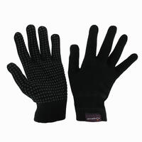 Adult Knitted Horse Riding Gloves - Black