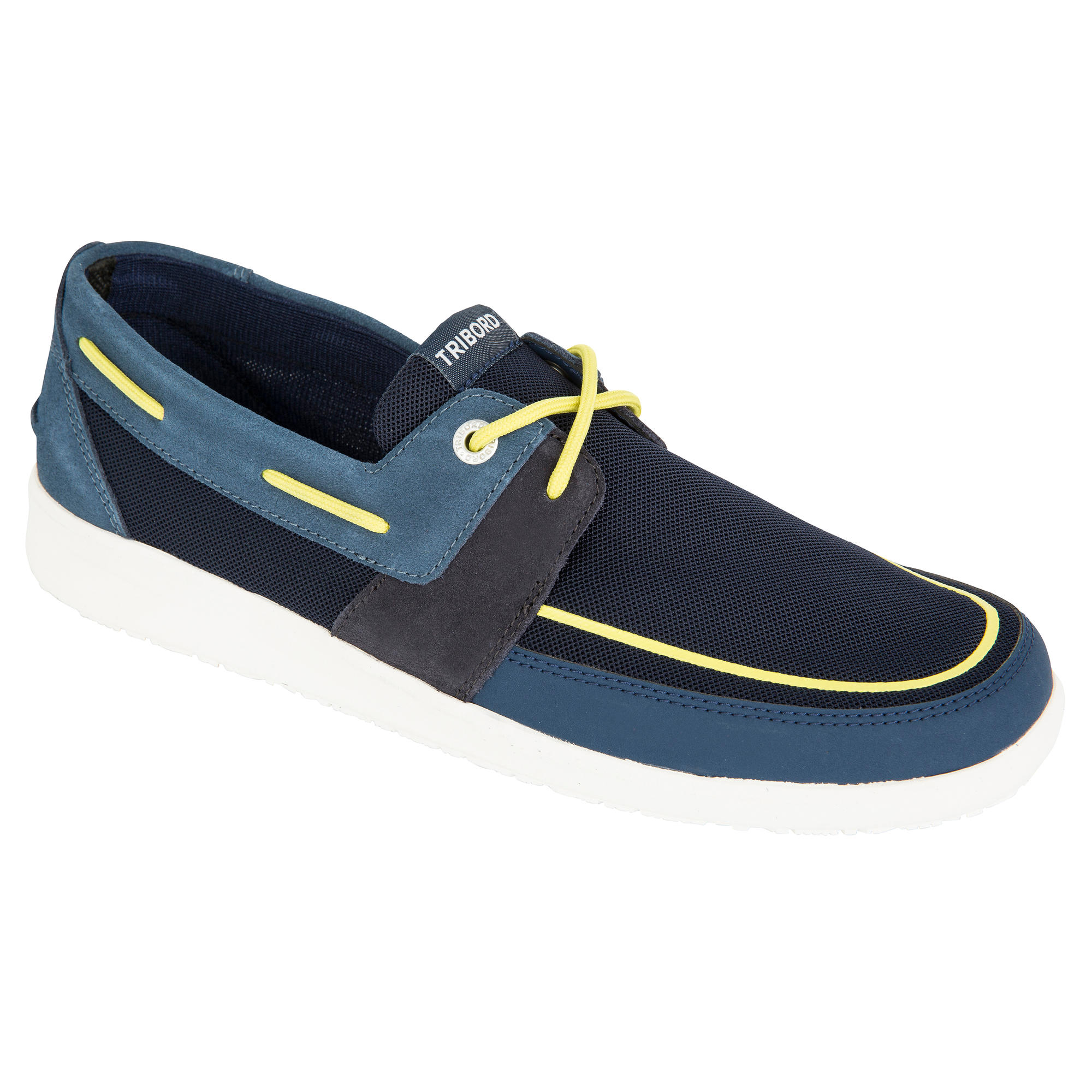 catamaran sailing shoes sailing 100 men s boat shoes blue yellow tribord catamaran sailing shoes sailing 100 men s boat shoes blue yellow tribord