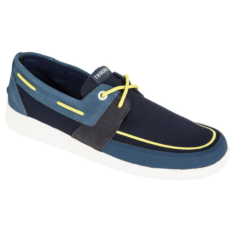 Chaussures bateau homme SAILING 100 bleu/jaune