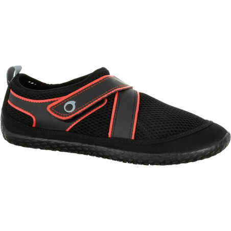 Chaussures aquatiques à scratch Adulte - Aquashoes 500 Noir