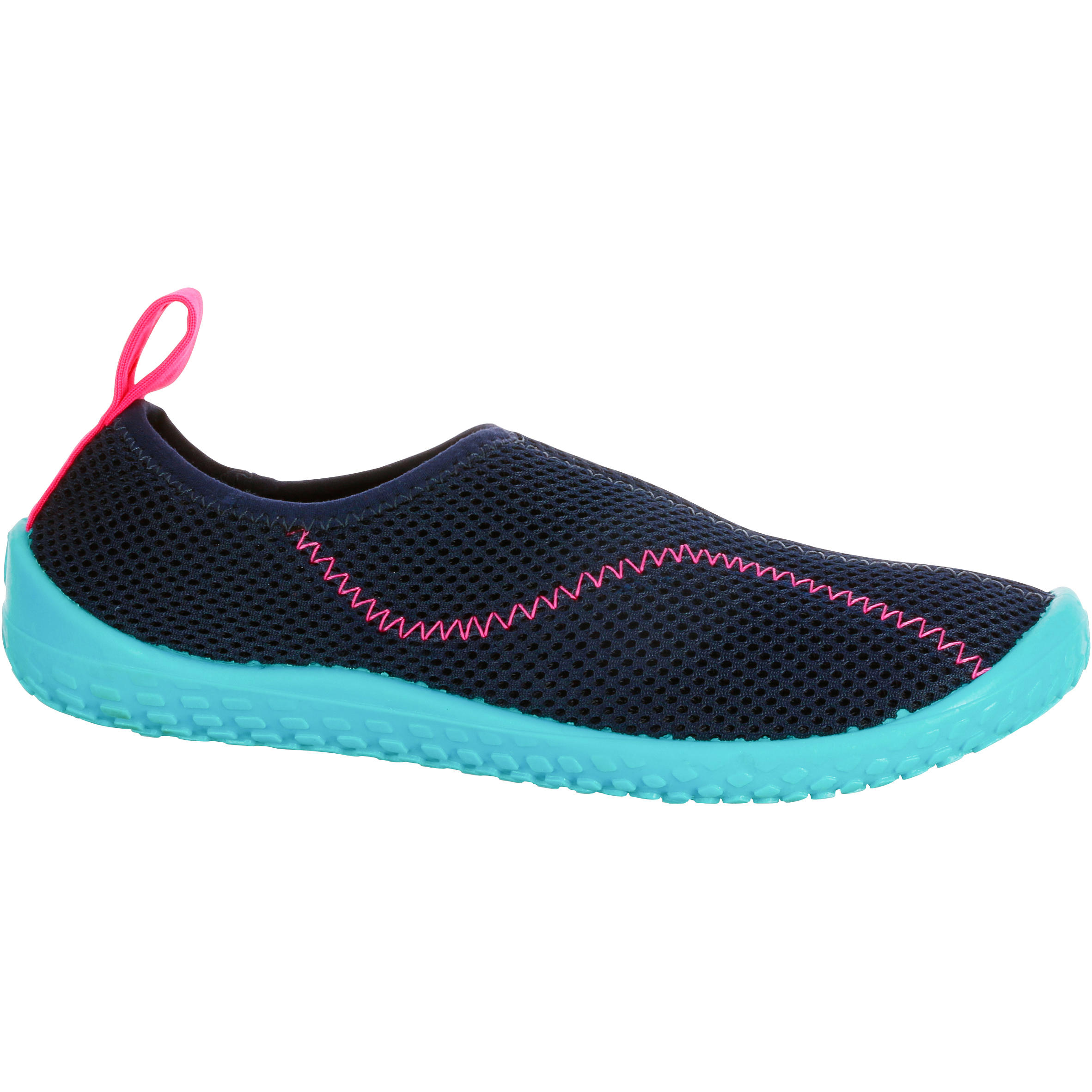 SUBEA 100 Kids’ Aquashoes - Dark Blue Turquoise