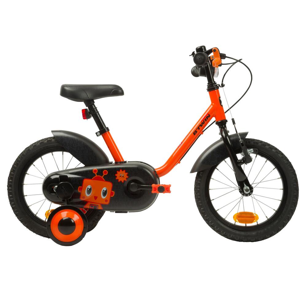 bicicletă_14pouces_enfant_decathlon_btwin_ORANGE