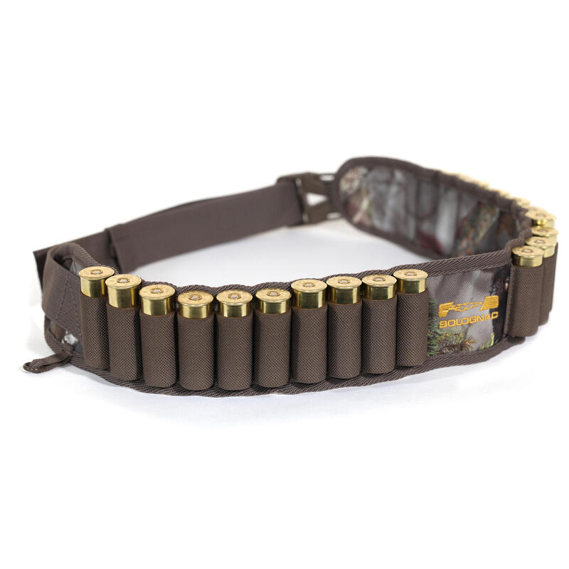 Cartouchière chasse calibre 12 camouflage marron