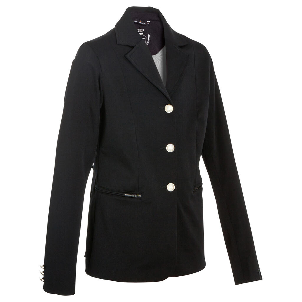 Veste de Concours équitation enfant COMP500 noir